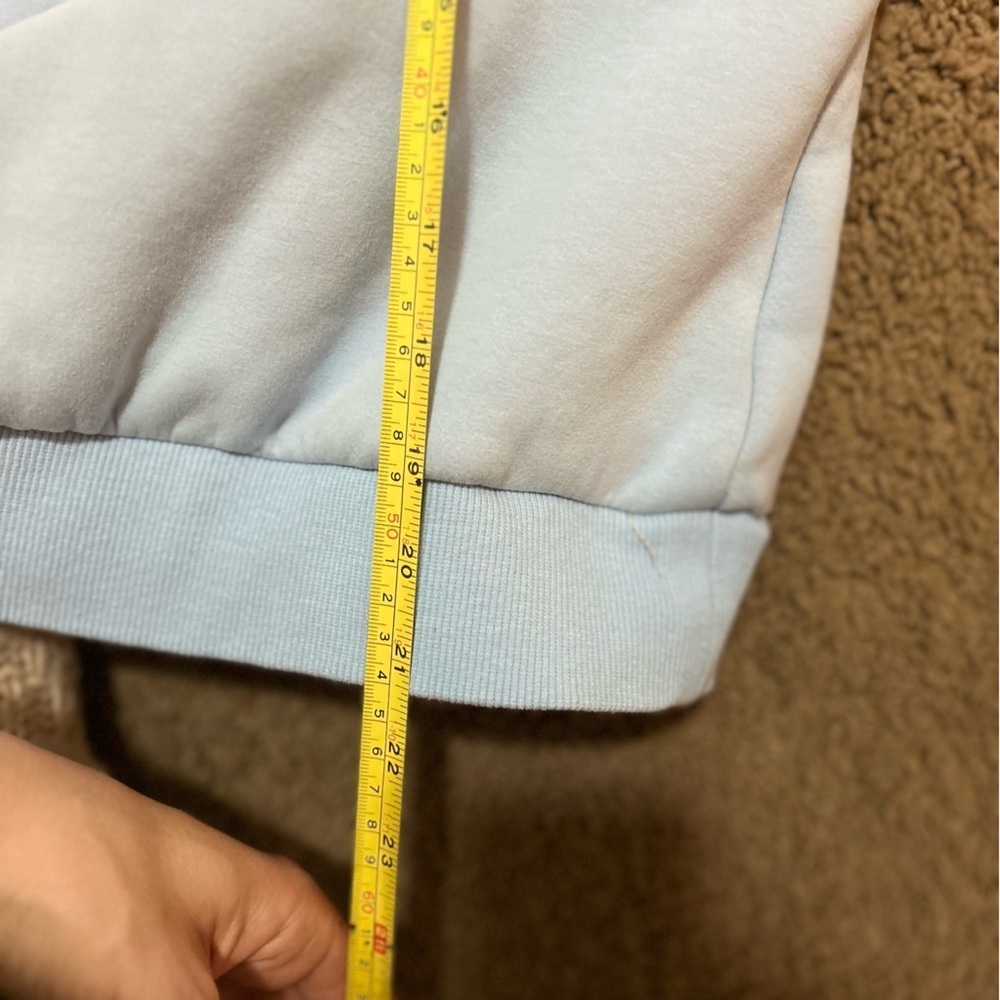 Sky Blue Women's Sherpa Lined Crewneck Sweatshirt Size Small - Picture 7 of 10